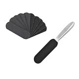 Lima Profesional Doble Cara para Pies con 20 Hojas Reemplazables - Acero Inoxidable Antióxido Removedor de Callos y Durezas Diseño Ergonómico para Pedicura en Casa o Salón