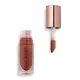 Revolution Beauty, Brillo Voluminizador para Labios, Alto Brillo para Labios Más Llenos y Voluminosos con Ácido Hialurónico y Péptidos, Vegano y Libre de Crueldad, Cookie Deep Nude