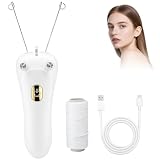 KUIRUNRX® Depiladora Eléctrica, Depiladora Facial para Mujeres, Sin Dolor Enhebrador Físico Depilar para Rostro, Cuerpo, Pierna (Gorado)