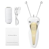 Depiladora eléctrica para mujer depiladora de rosca eléctrica depiladora facial para mujeres enhebrador físico depiladora para mujer depiladora facial para brazos y piernas (dorado)