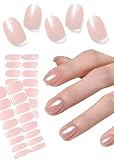 Pegatinas de uñas UV autoadhesivas, 30 Pcs Láminas de Gel Rosa glaseado Adhesivos para uñas DIY
