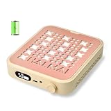HALMAI Aspirador de polvo de uñas inalámbrico recargable, Rosa brumoso | Recargable, Succión 800Pa, Motor sin escobillas 5000 RPM, Portátil para uñas acrílicas/de gel, Filtro HEPA