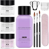 Yokilly Polvo Acrilico Para Uñas Profesional, Kit Uñas Acrilicas en Casa