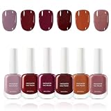 AYBUY Esmalte de Uñas de Secado Rápido, 6 Color*10ml manicura de uñas de gel, No Tóxico, Base de Agua, Esmaltes Manicura Francesa, Pintauñas, de larga duración, Regalo Mujer para Manos, Pies y DIY, B