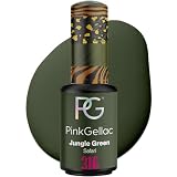 Pink Gellac Pintauñas Semipermanentes - 316 Jungle Green 8 ml - Esmalte Semipermanente Para Uñas - Para Lámpara LED - Aplicación Fácil - Uñas de Calidad por 14 Días - Vegano y Hecho en Países Bajos
