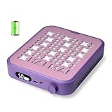 HALMAI Aspirador de polvo de uñas inalámbrico, Púrpura crepuscular | Recargable, Succión 800Pa, Motor sin escobillas 5000 RPM, Portátil para uñas acrílicas/de gel, Filtro HEPA