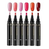 6 Piezas Esmalte De Secado Rapido Rotuladores 8ml - Bolígrafos Para Uñas De Gel - Rotuladores Para Uñas Para Niñas - Portátiles Marcadores Para Arte De Uñass Para Chicas Adolescentes Madres Salón