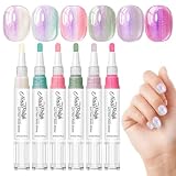 Rotuladores para Uñas 6 Colores Sin Lámpara UV Alto Brillo Secado Rápido