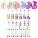 Rotuladores para Uñas 6 Colores Sin Lámpara UV Alto Brillo Secado Rápido