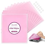 HALMAI 200 Hojas Papel de Filtro para Polvo de Uñas, Filtros Desechables para la Mayoría de Máquinas Colectoras de Polvo, Aspiradora para Uñas para Salon, Spa, Técnico - Accesorios (Rosa)