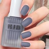 Esmalte de uñas mate azul grisáceo – Secado rápido no tóxico – Esmalte de uñas de larga duración a base de agua para mujeres, nail art, manicura sin lámpara UV, esmalte de uñas regular, 12 ml (gris