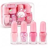 Kit De Esmaltes Infantiles, 4 Esmaltes Al Agua No Tóxicos, Regalo Para Niña, Brillantes a Base De Peel-Off Nail Polish, Fácil Aplicación, Bajo Olor, 4 X 2ml, Adecuado Para Niños a Partir De Tres Años