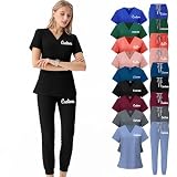 Kinetora Uniforme Estetica Mujer Personalizado con Foto/Logo/Nombre