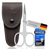 marQus Tijeras de uñas prémium Solingen/Alemania - Extra afiladas con hoja curvada y funda - Para uñas de las manos y los pies - También apta para zurdos