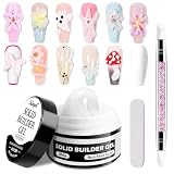 Sularpek 15ml Builder Gel Uñas, Gel Constructor Uñas, 3D Sculpting Gels, Polygel para Uñas, para Esculturas de Uñas, Diseño de Manicura, Pintura de uñas DIY, Blanco