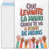 Cheerset Tarjeta despedida compañero trabajo grande A4 con sobre. Detalles compañeros de trabajo tarjeta regalo despedida (Despedida 4)