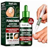 NAIL LAB Tratamiento Fúngico Premium Extra Fuerte para Uñas de Pies y Manos - 50ml - Con Aceite de Árbol de Té - Lápiz Fúngico de 3ml + Lima Gratis
